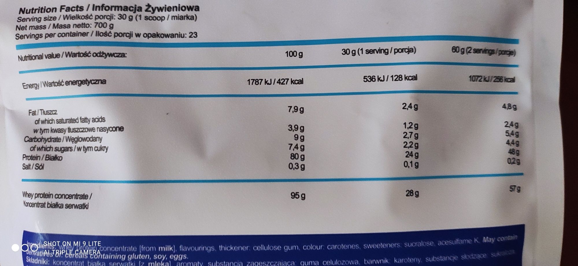 Białko WPC Premium, Allnutrition, 700g, vanilla flavour