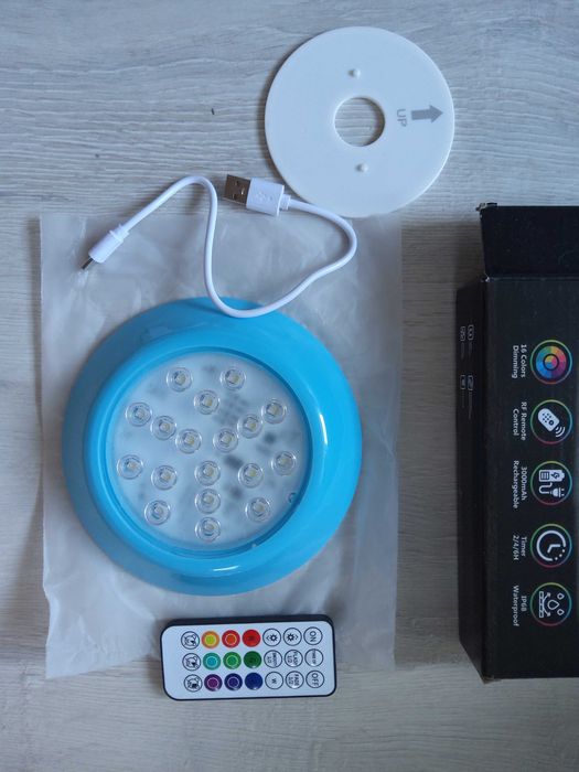 LyLmLe Magnetyczna lampa oświetlenie basenu LED podwodne 15 cm k4
