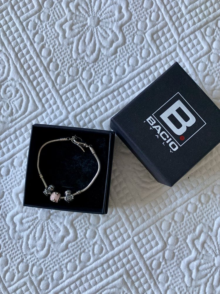 Pulseira original da Bacio Italy com 3 contas