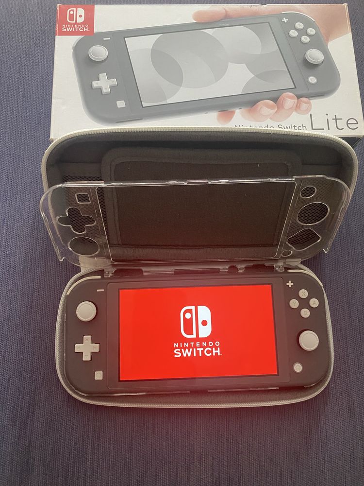 Consola Nintendo Switch Lite Cinza Usada C/ Acessorios