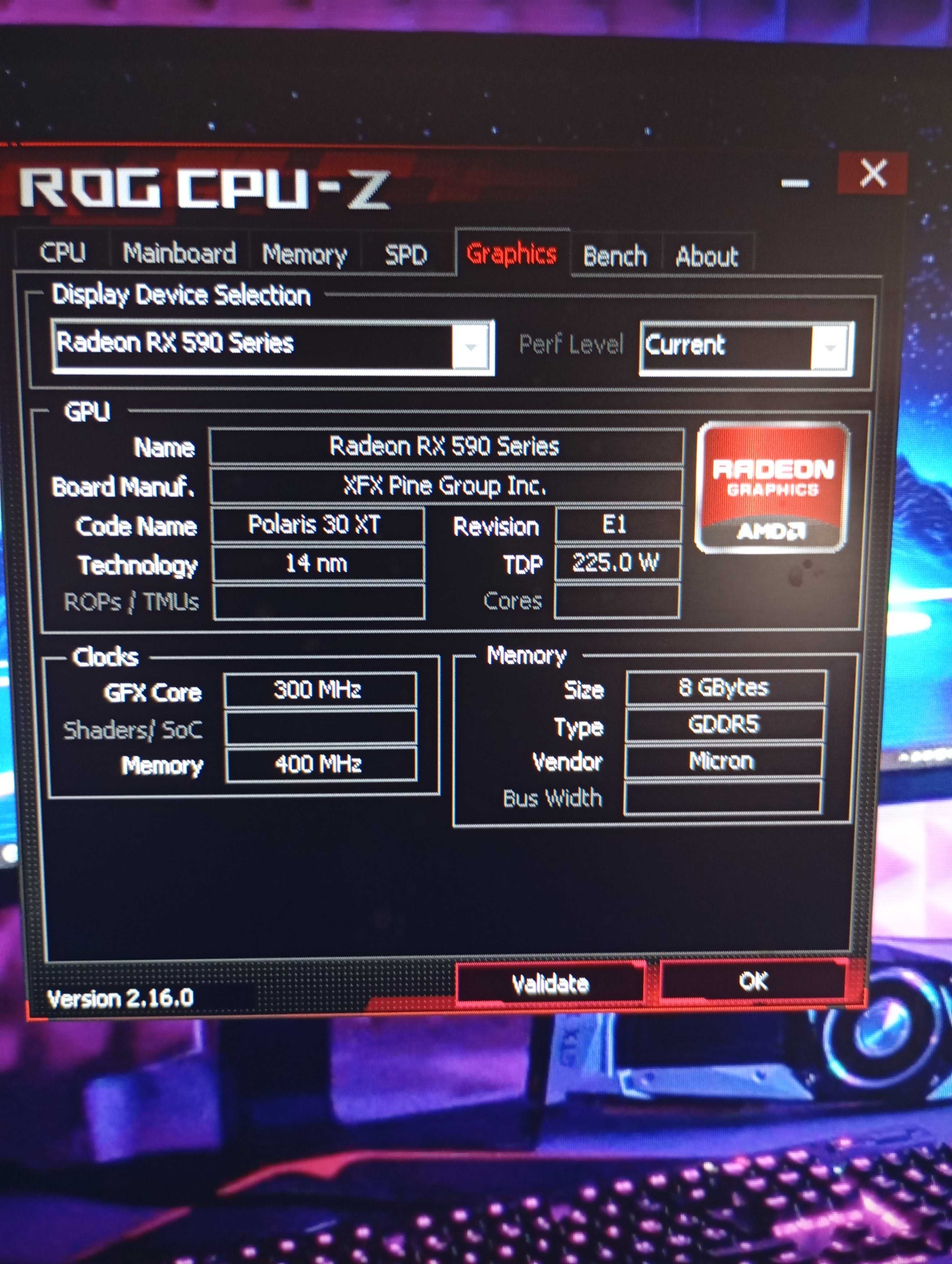 Placa gráfica Radeon RX 590 8 gb