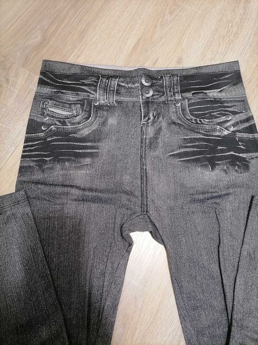 Legginsy imitacja jeansu nowe 38 m