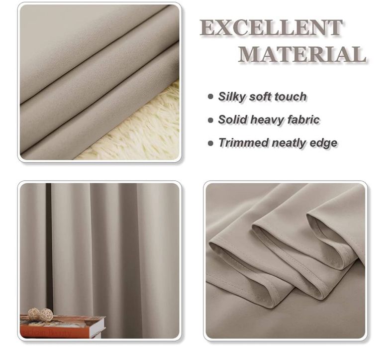 2 Zasłony 140x300cm. Zaciemniające Termiczne Na Przelotkach