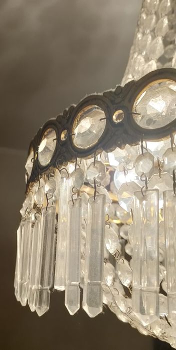 Candeeiro de tecto em cristal