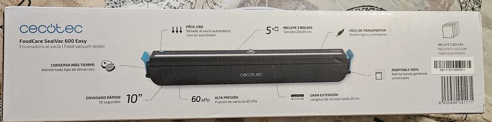 Вакуумний пакувальник CECOTEC FoodCare SealVac 600 Easy