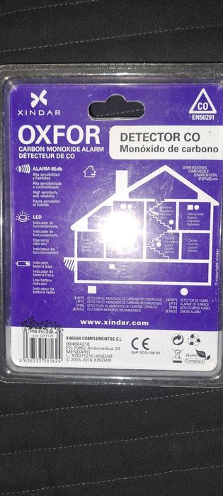 Detetor de cO2 novo por abrir ainda na caixa