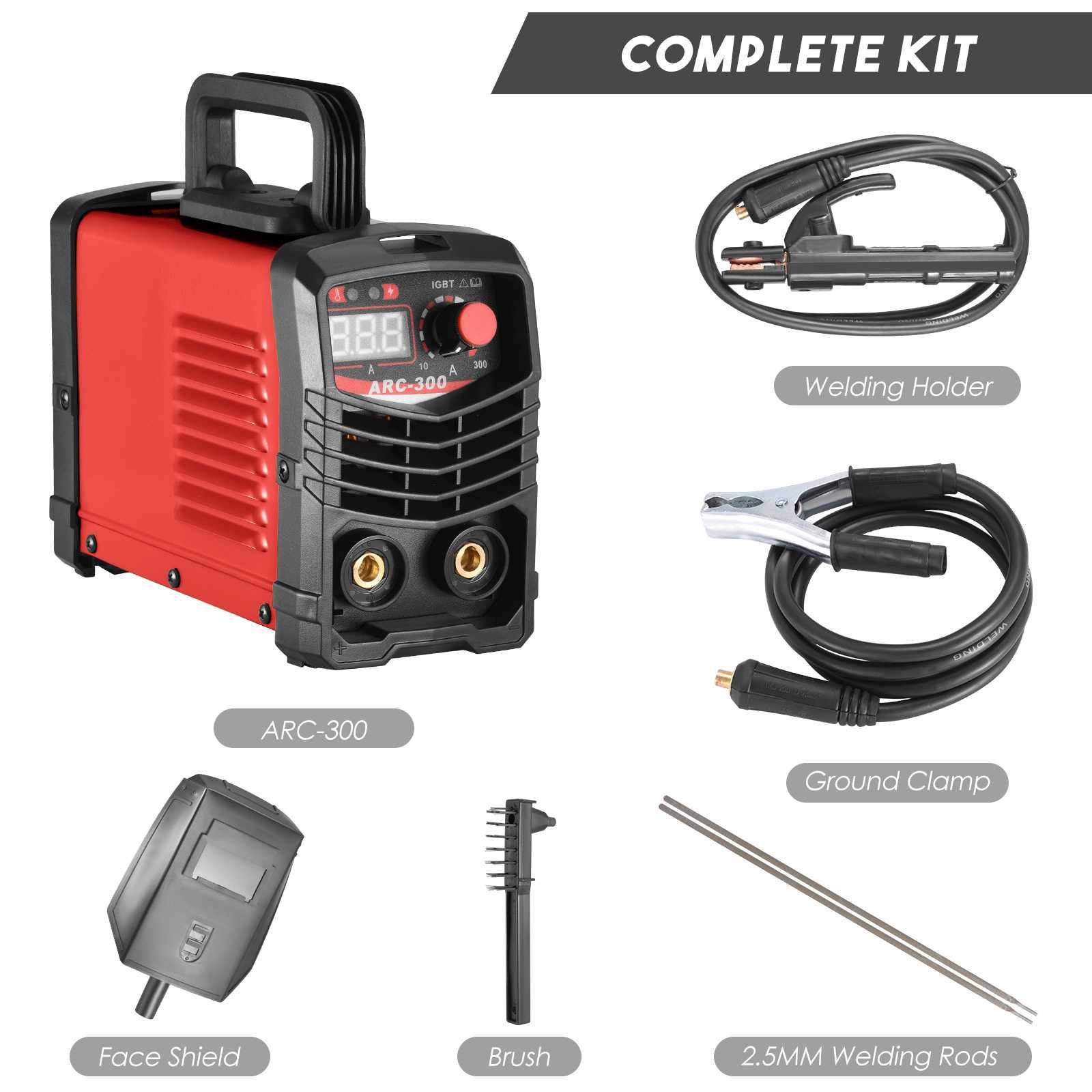 1125 - Máquina soldar ARC MMA -300A com cabos