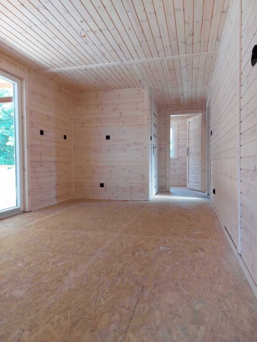 Domek drewniany ocieplony 35m2 do zamieszkiwania całorocznego