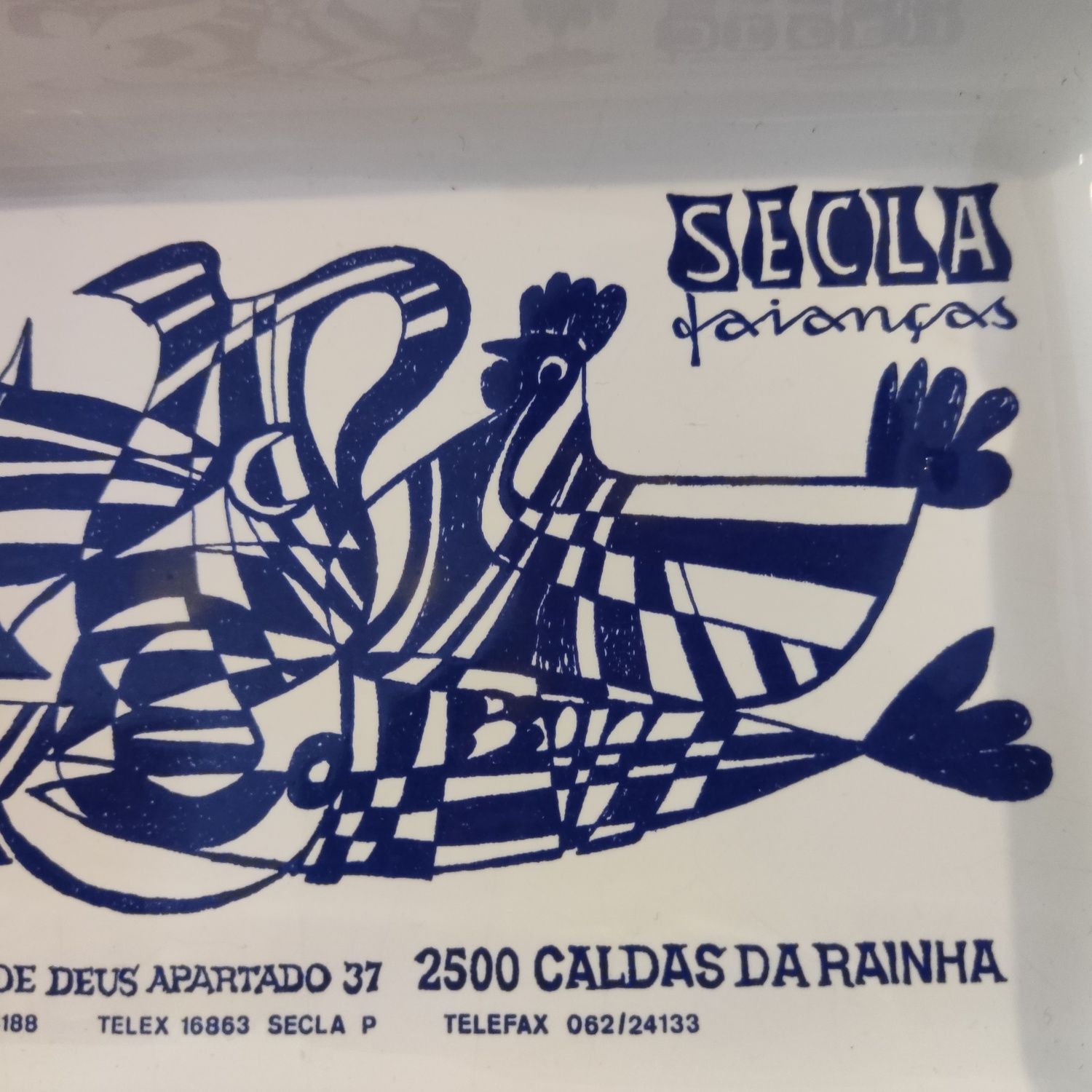 Cinzeiro modernista publicitário SECLA faianças