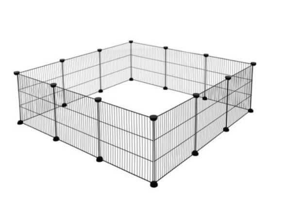 Metalowy kojec dla gryzoni i królików 8-elementowy 143×112 cm