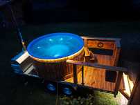 Mobilna balia 10 osobowa duży taras  (ruska bania, jacuzzi, spa)