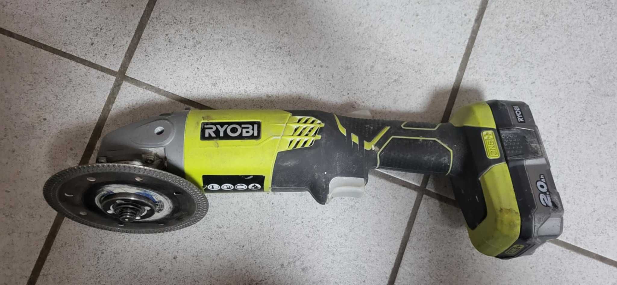 Ryobi Szlifierka kątowa R18AG Wiertarka udarowa akumulatorowa SDS+ 18V