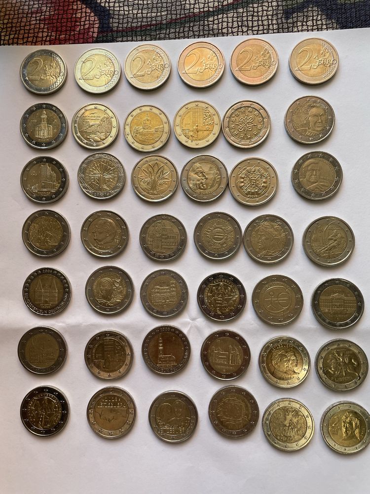 Евро монеты 10,, 2, 1, 50,20,10