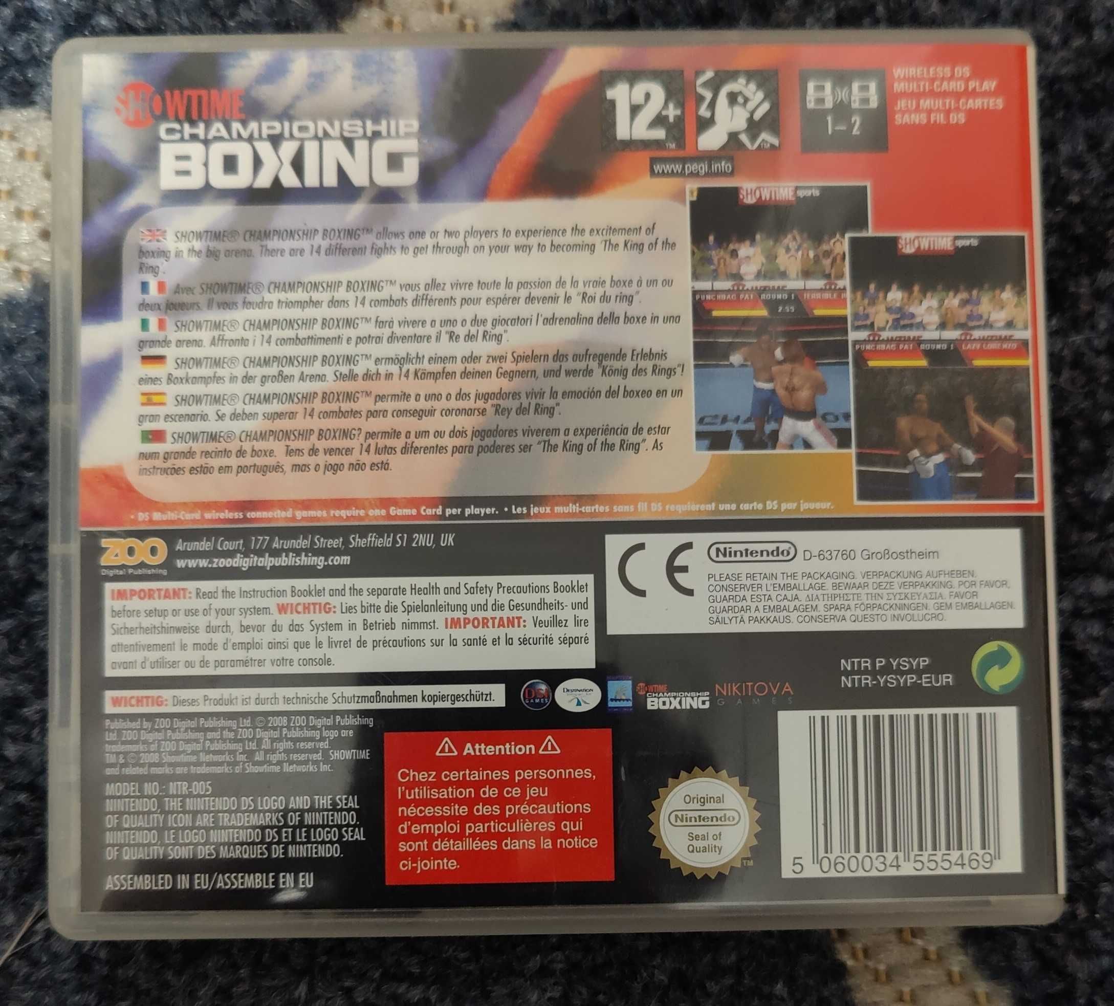 Showtime Championship Boxing nintendo DS