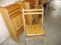 Cadeiras em madeira desdobráveis