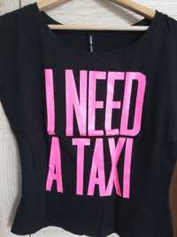 I NEED A TAXI ! Super bluzka :) Koszulka, T-SHIRT. S / M