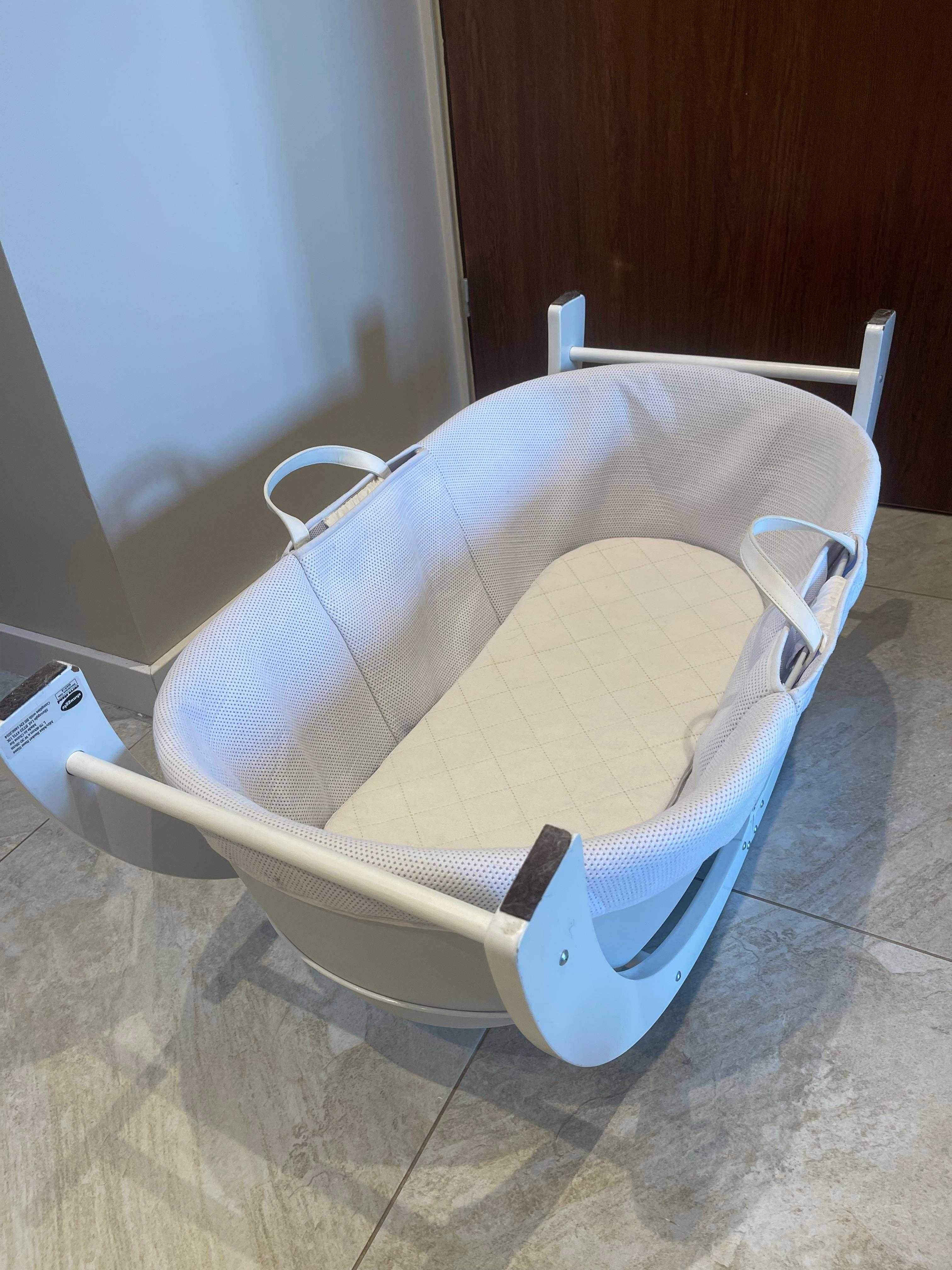 Kosz Mojżesza Shnuggle Curve biały - JAK NOWY
