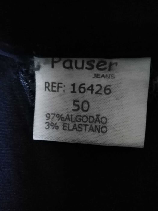Calças Pauser Jeans Azuis Escuras 50