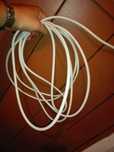 Kabel tv 4-5m tv antena kablówka, dekoder zaciskane końcówki biały