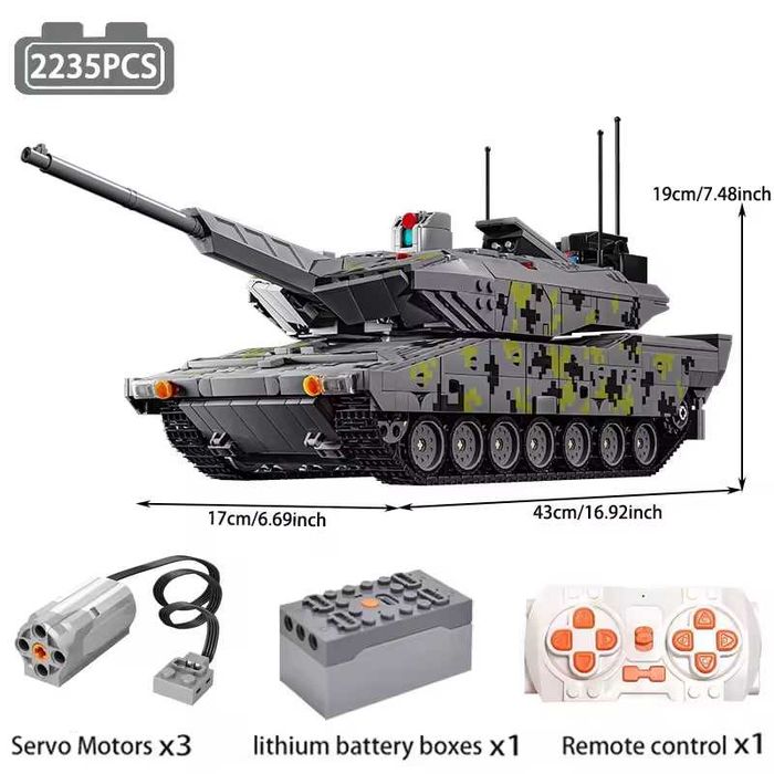 ‼️На радіокеруванні ‼️2235 деталей. Танк KF51 PATNTHER. У коробці