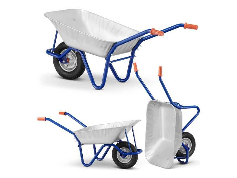 Taczka budowlana ogrodowa ocynkowana mocna TGD-474 125 L 120 kg