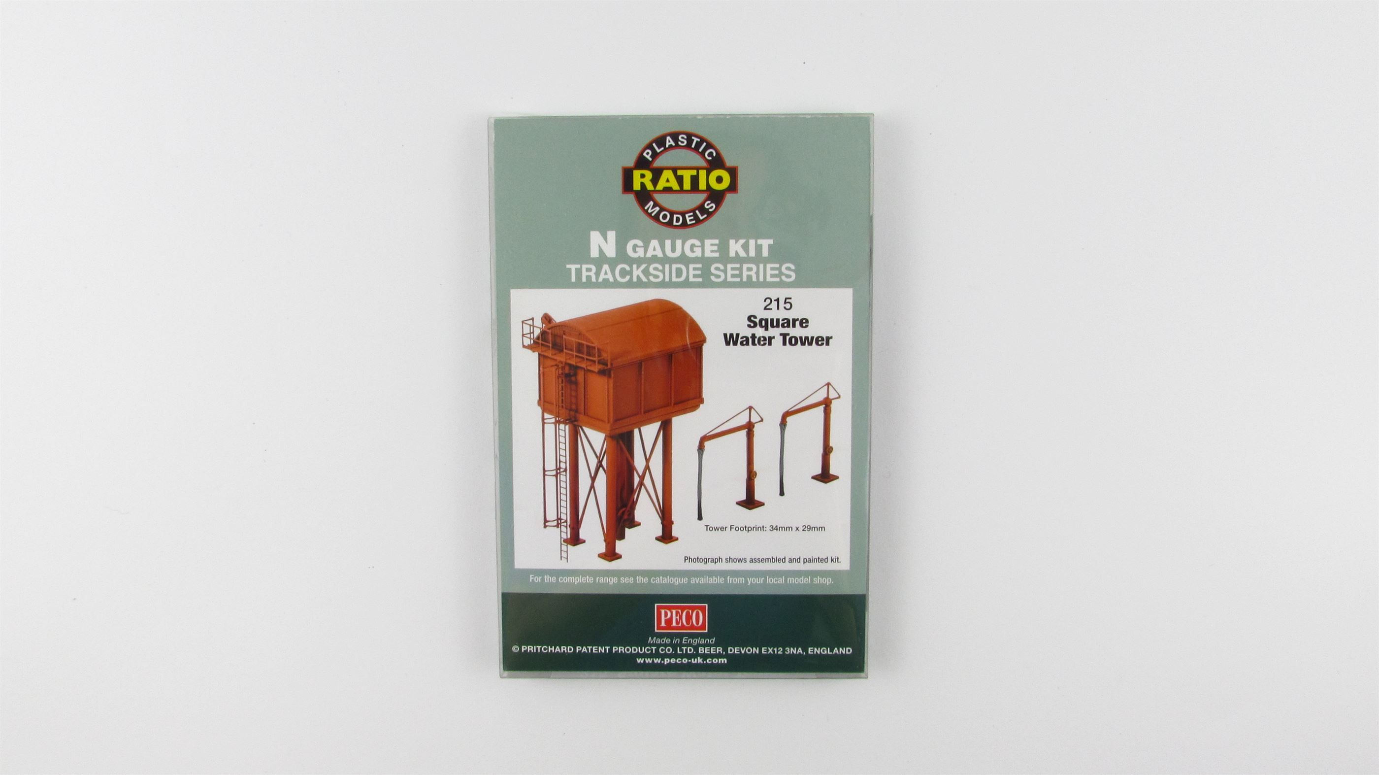 RATIO N Gauge Kit Trackside Square Water Tower Kolejowa Wieża Ciśnień