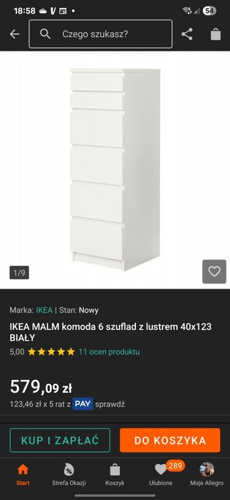 Komoda toaletka Ikra Malm