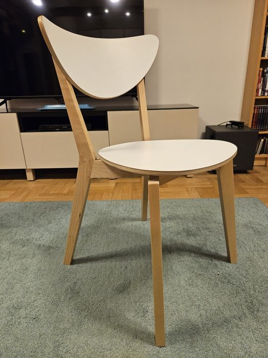 Krzesła krzesło IKEA Nordmyra brzoza białe