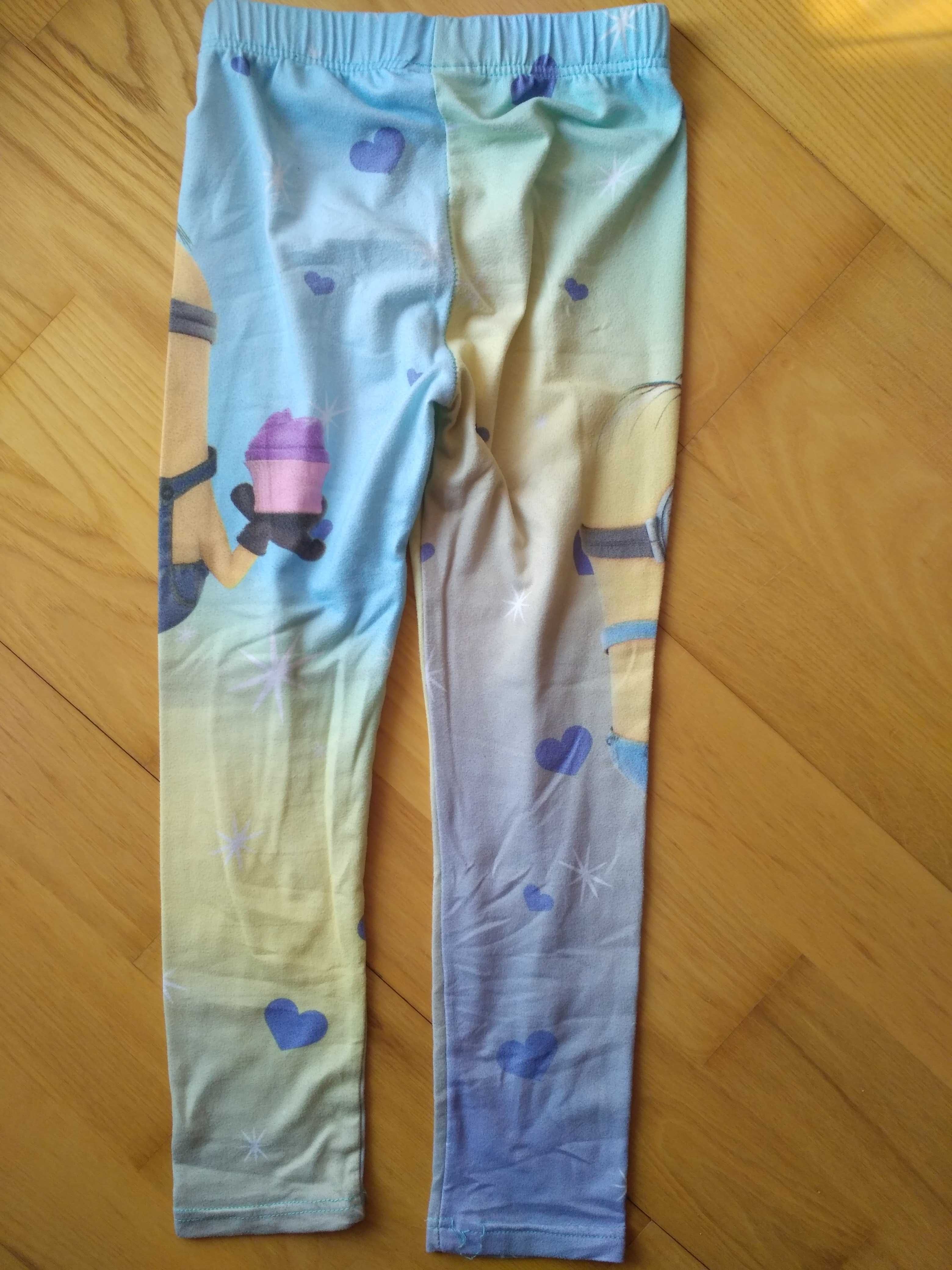 Getry Minionki 3/4 latka legginsy spodnie 98/104