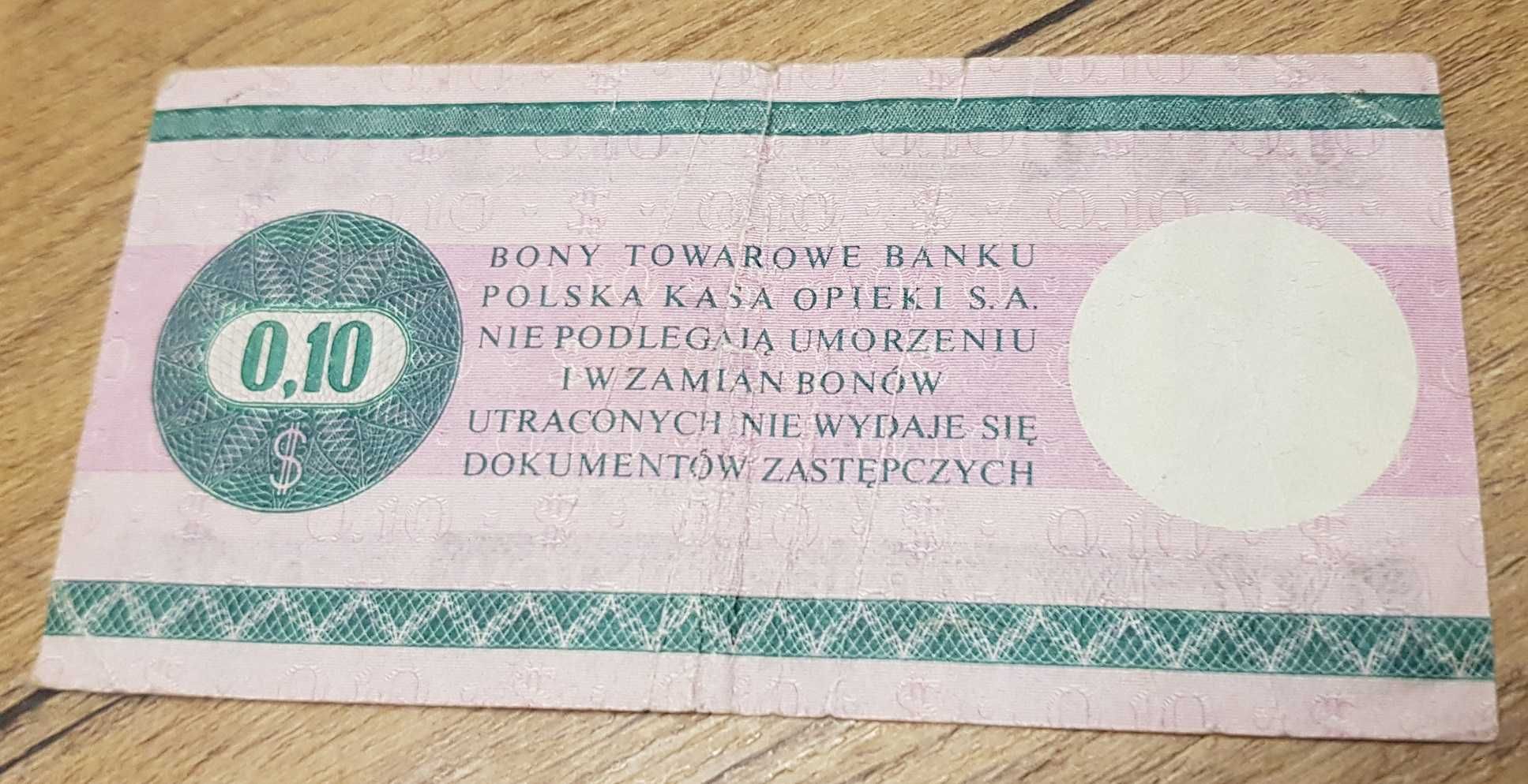 Bon Towarowy Pekao 10 centów 1979r Polska PRL