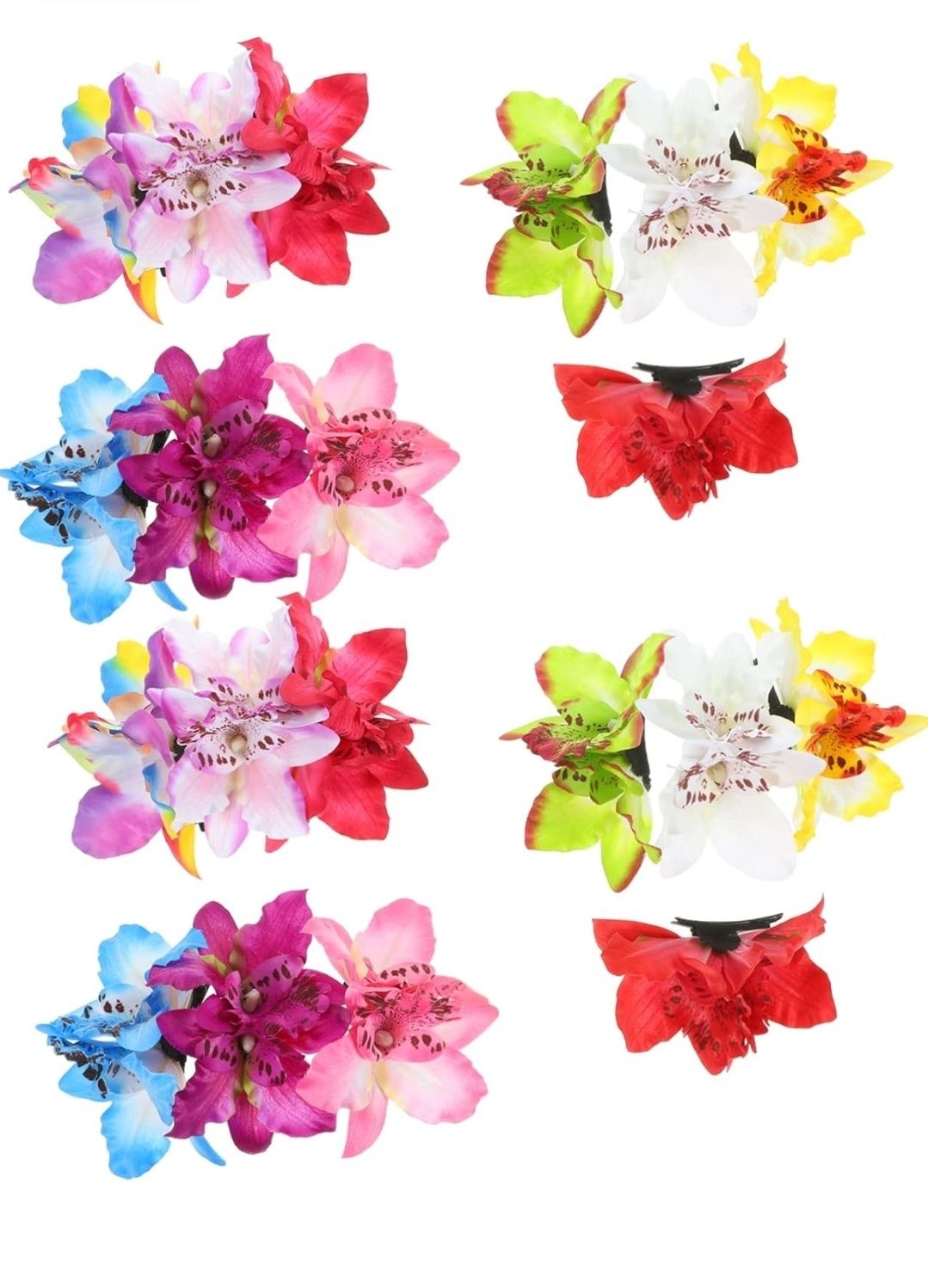 Spinki do wlosow hawajskie orchidee 10sztuk