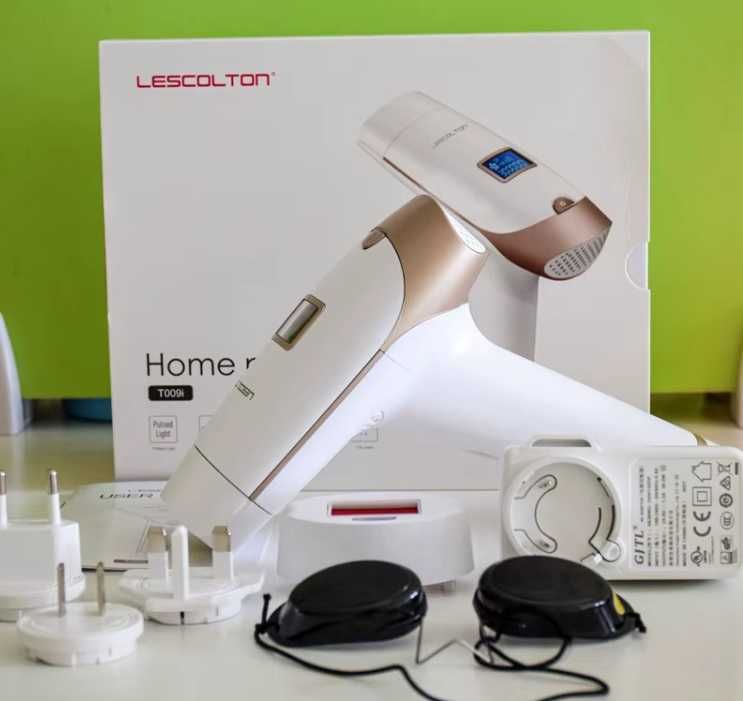 Depilator laserowy LESCOLTON T009i Dwie głowice DUŻY ZESTAW