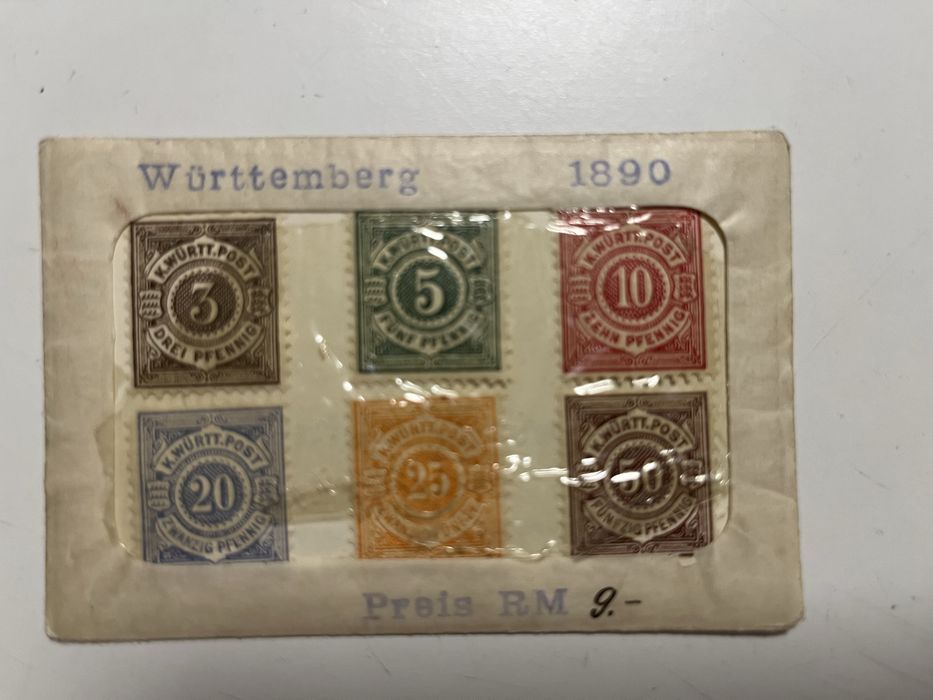 Znaczki niemieckie 1890 Wurttemberg Niemcy SZYBKA WYSYŁKA!