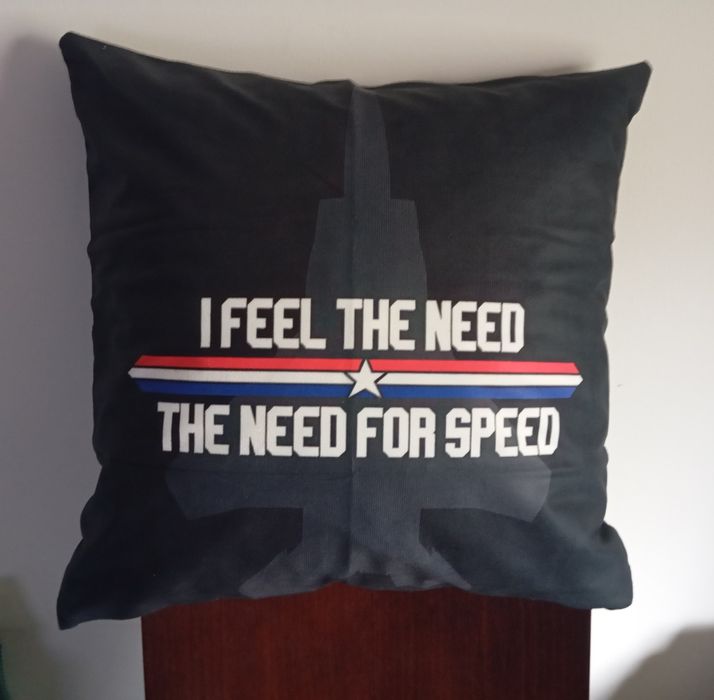 Almofada Top Gun I Feel The Need The Need For Speed