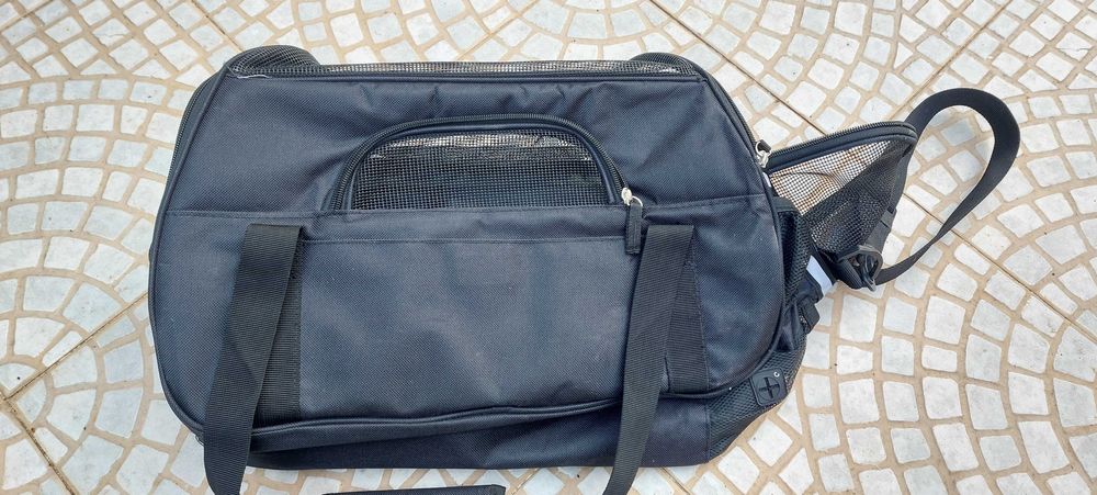 Transportador para cães e gatos respirável, dobrável, impermeável