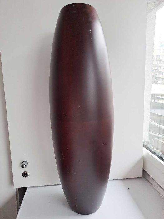 Wazon dekoracyjny drewniany – 60 cm – drewno egzotyczne