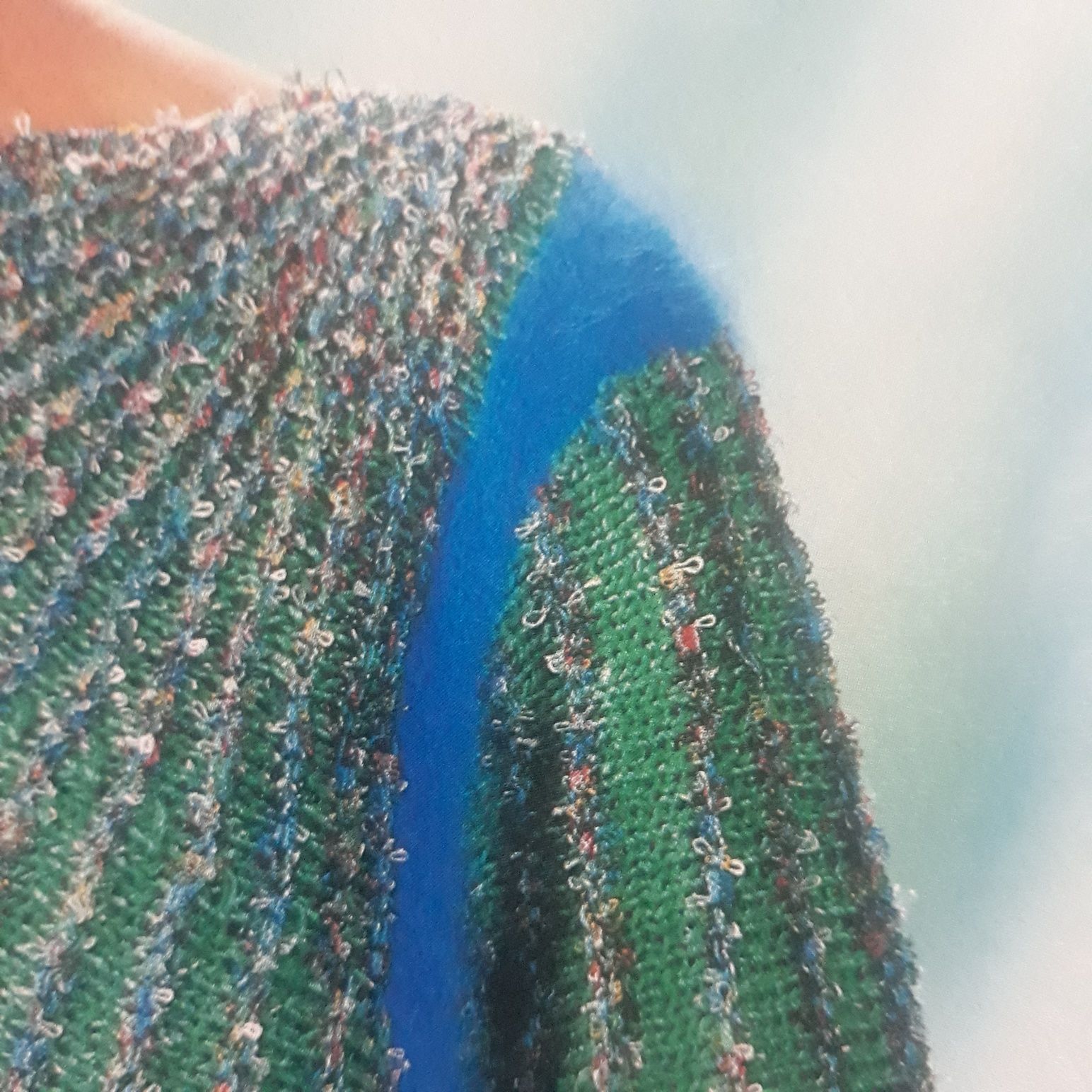 exlusive Sabrina rekodzielo kolorowy sweter dzierganie handmade