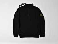 Зіп світшот з блискавкою Стонік чорний Stone Island Кофта Стон Айленд