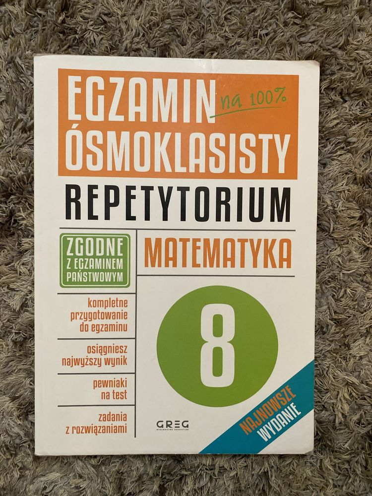 Zestaw repetytorium egzamin ósmoklasisty Greg