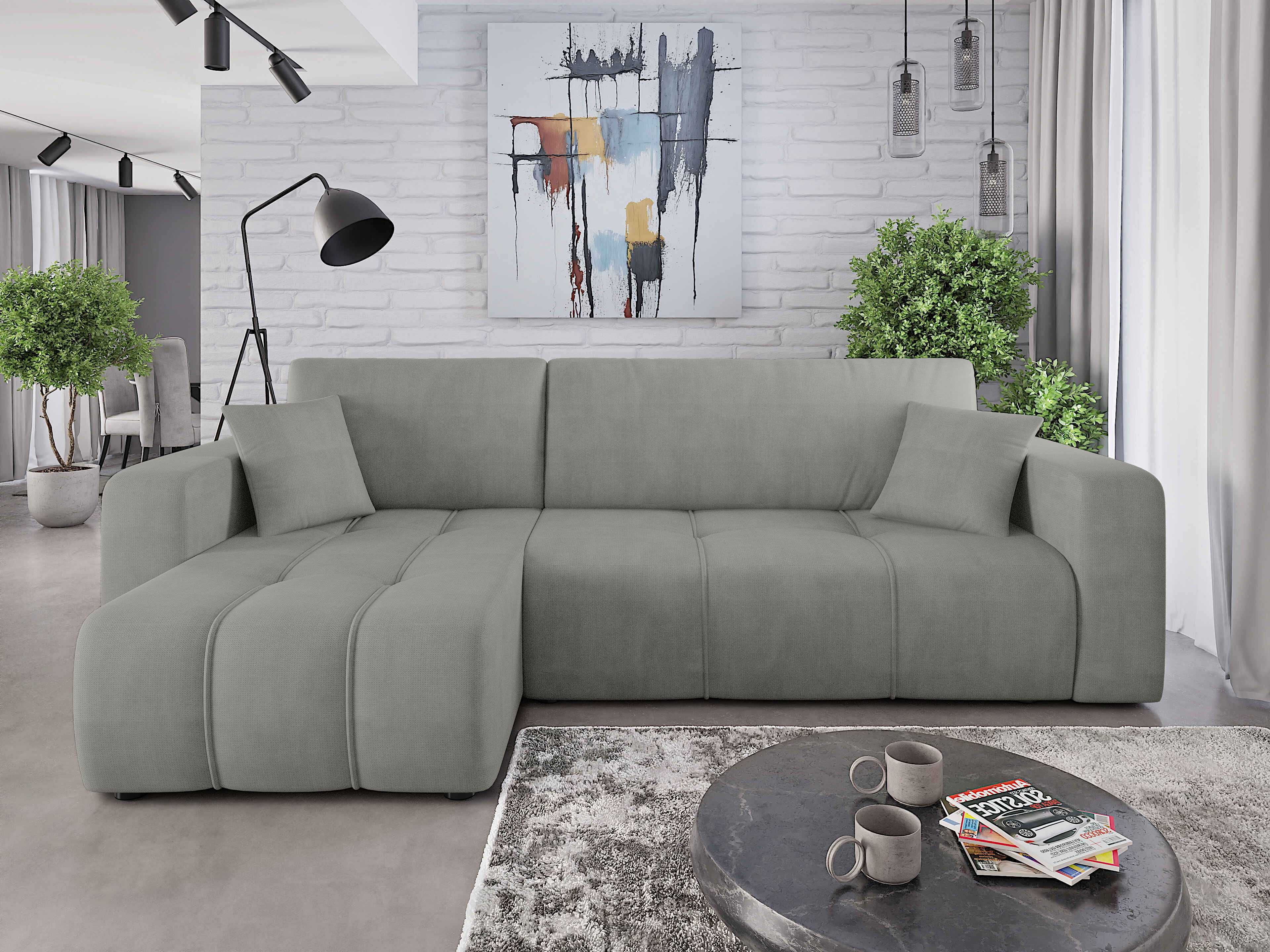 naroznik sofa ALICE L funkcja spania pojemnik Kronos7 sprezyna falista