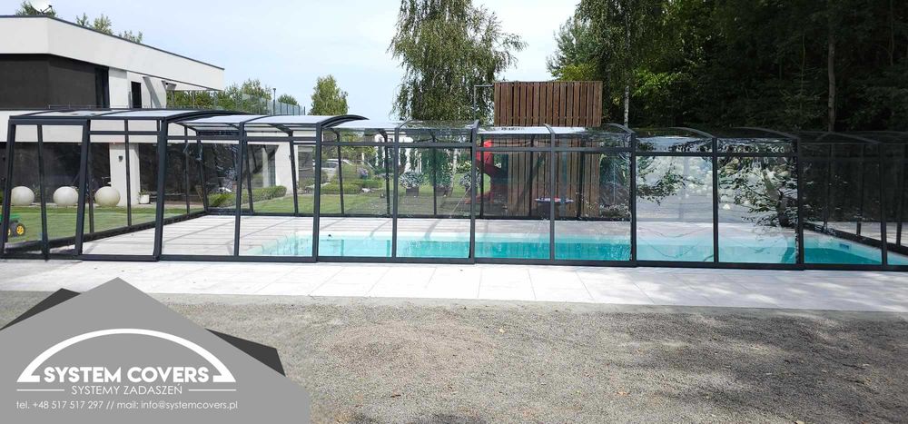 Zadaszenie basenowe, basenu, 500 x 1280 x220 cm - System Covers