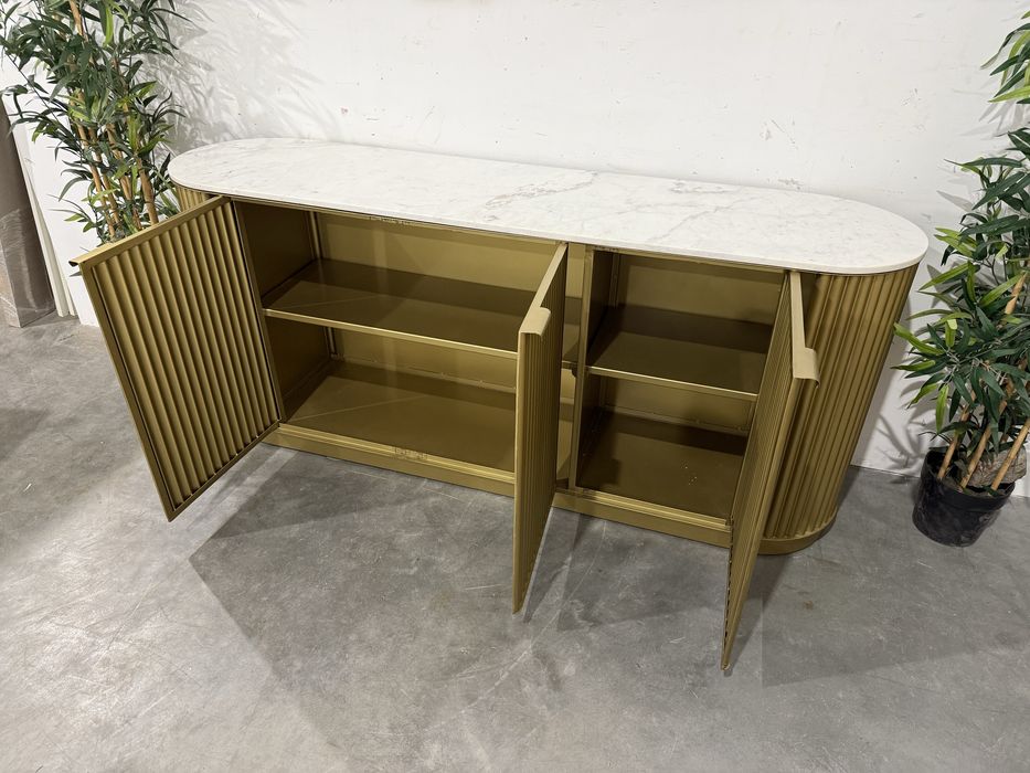 Designerska metalowa komoda włoska marmur super stan dowóz wysył