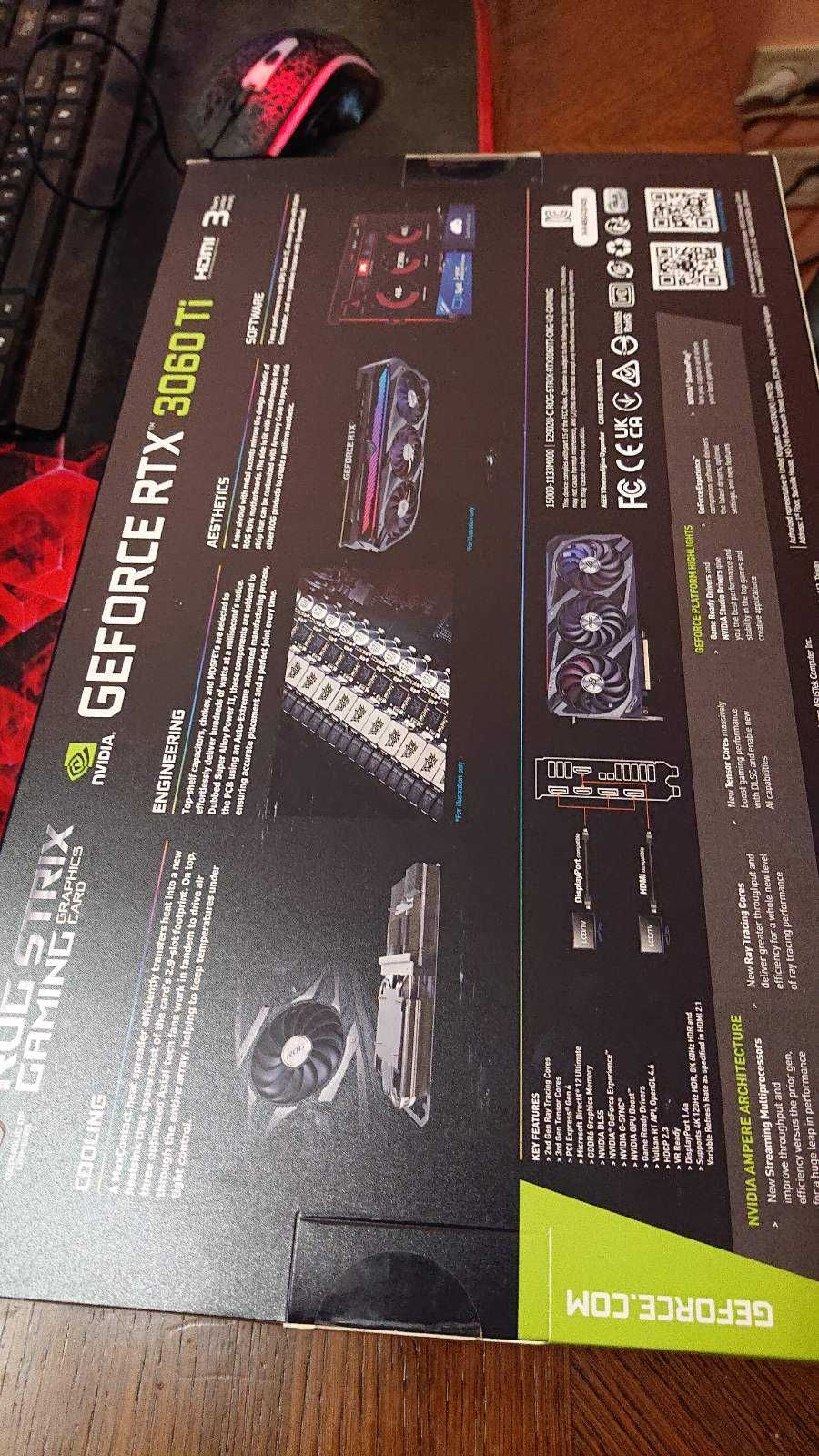 Продам видеокарты Asus GeForce RTX 3060 Ti ROG Strix V2 Gaming новые!