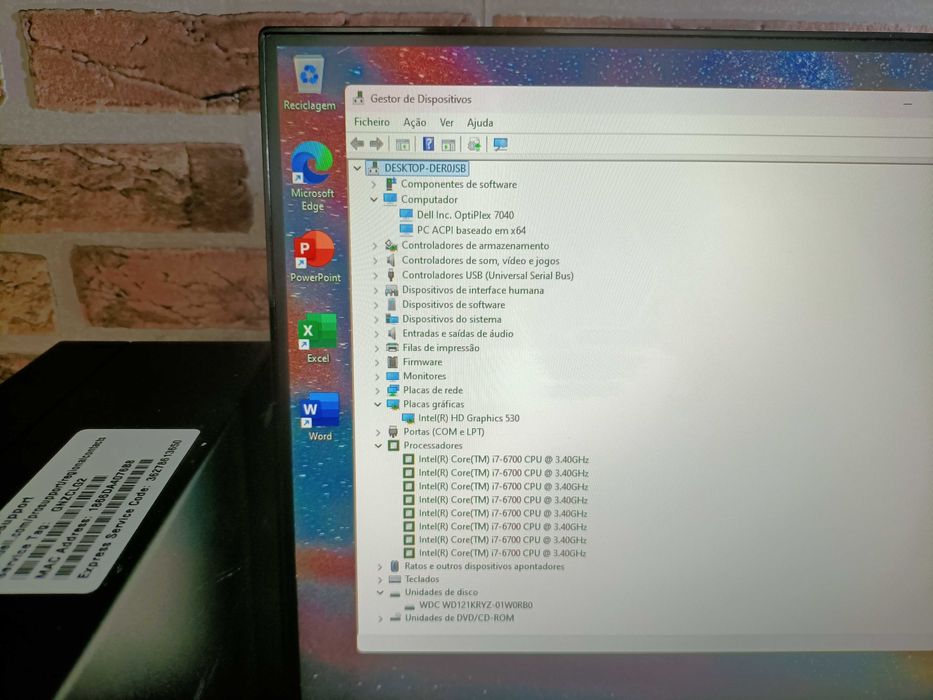 Dell Optiplex 7040 core i7Vpro RAM 16GB ddr4 disco 12 Terabytes