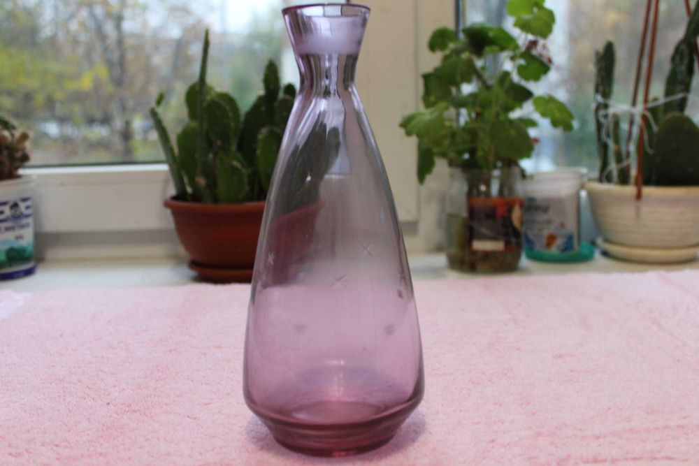 Графин цветное стекло СССР Объем 0,5 литра