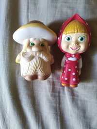 Резиновые игрушки Микки, гриб и Маша
