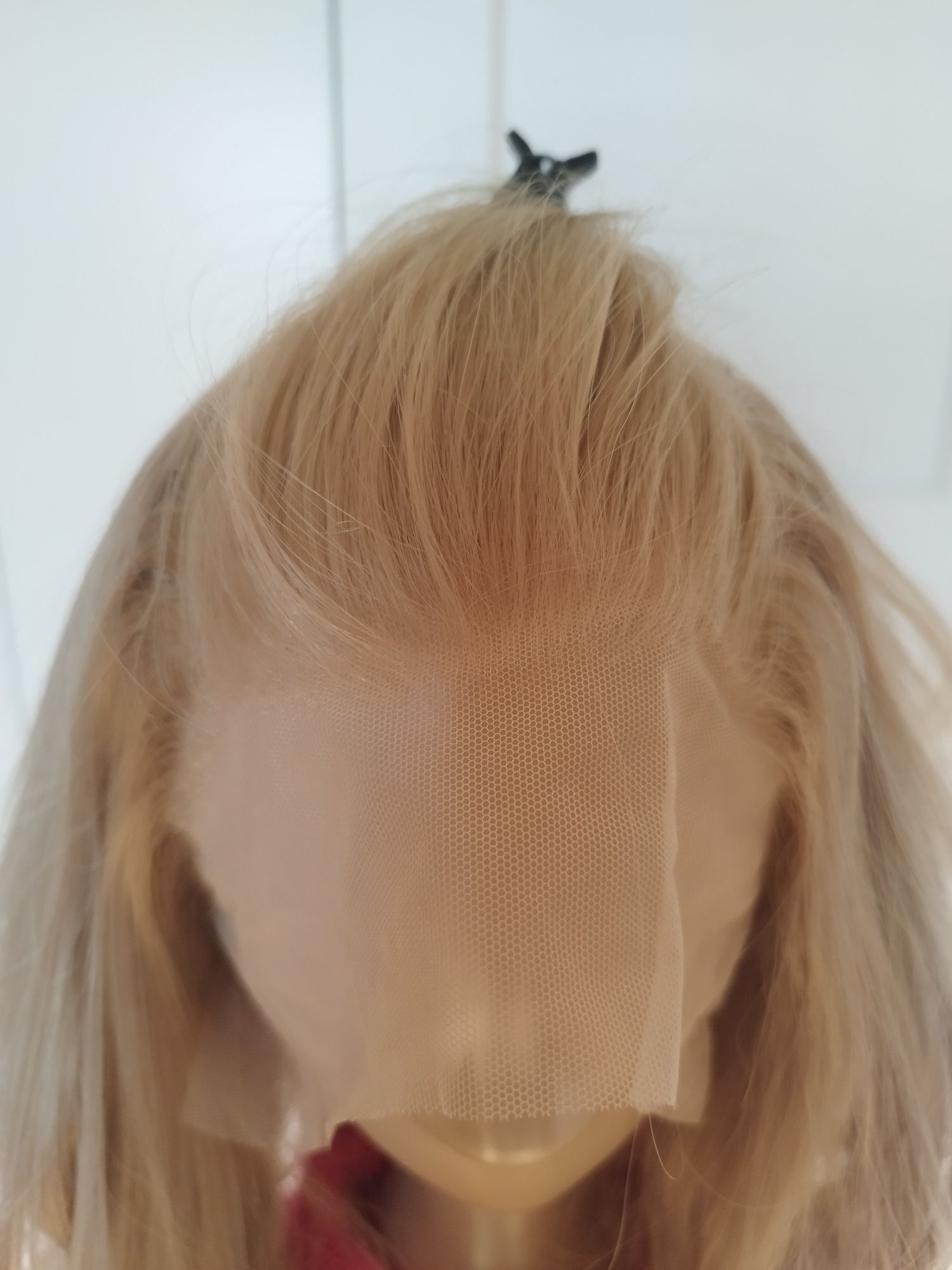 Peruka lace front 66 cm. Kręcone blond. Gratis dodatki