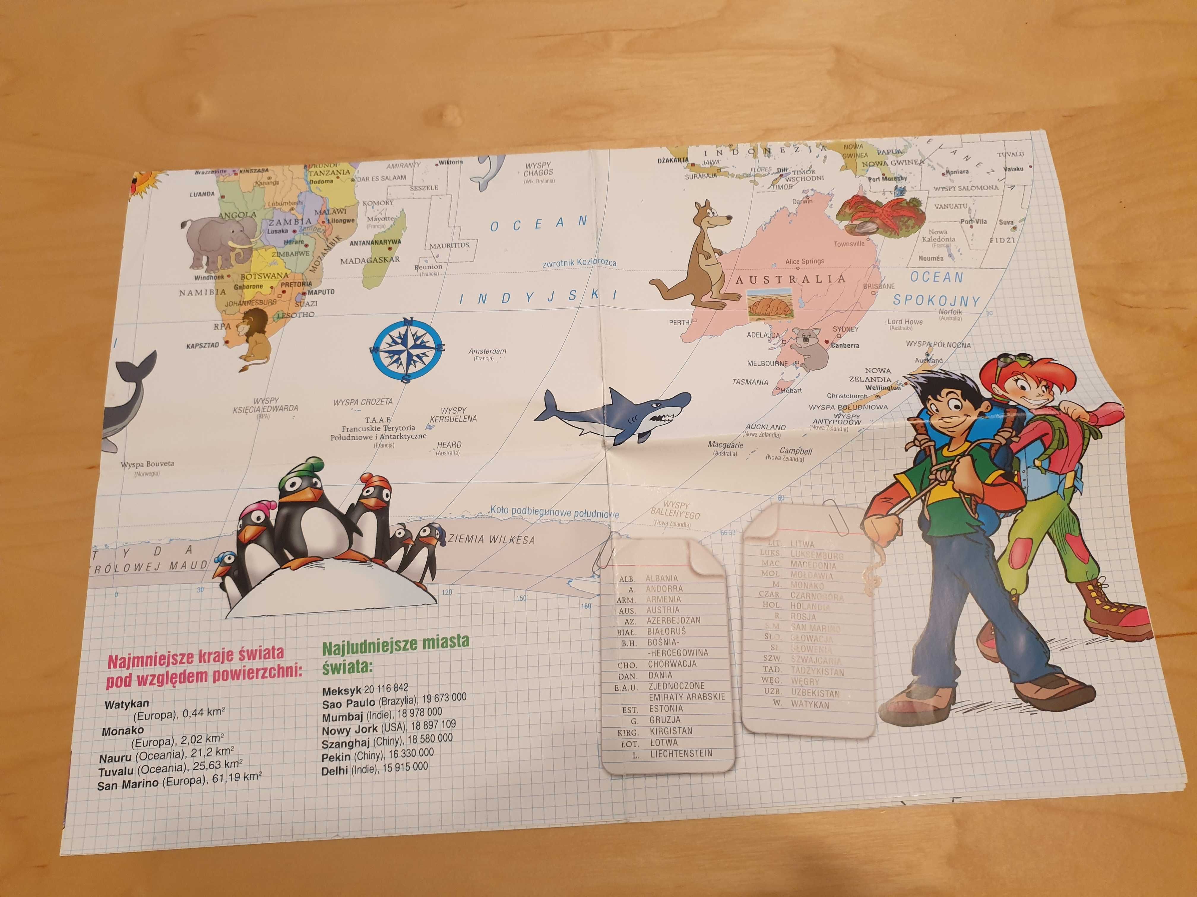 Mapa geograficzna dla dzieci