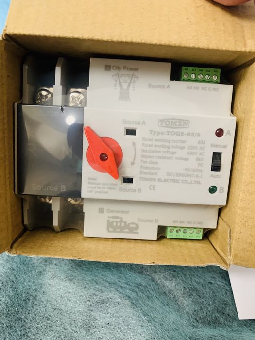 Автоматичний перемикач введення резерву Tomzn 1 фазний