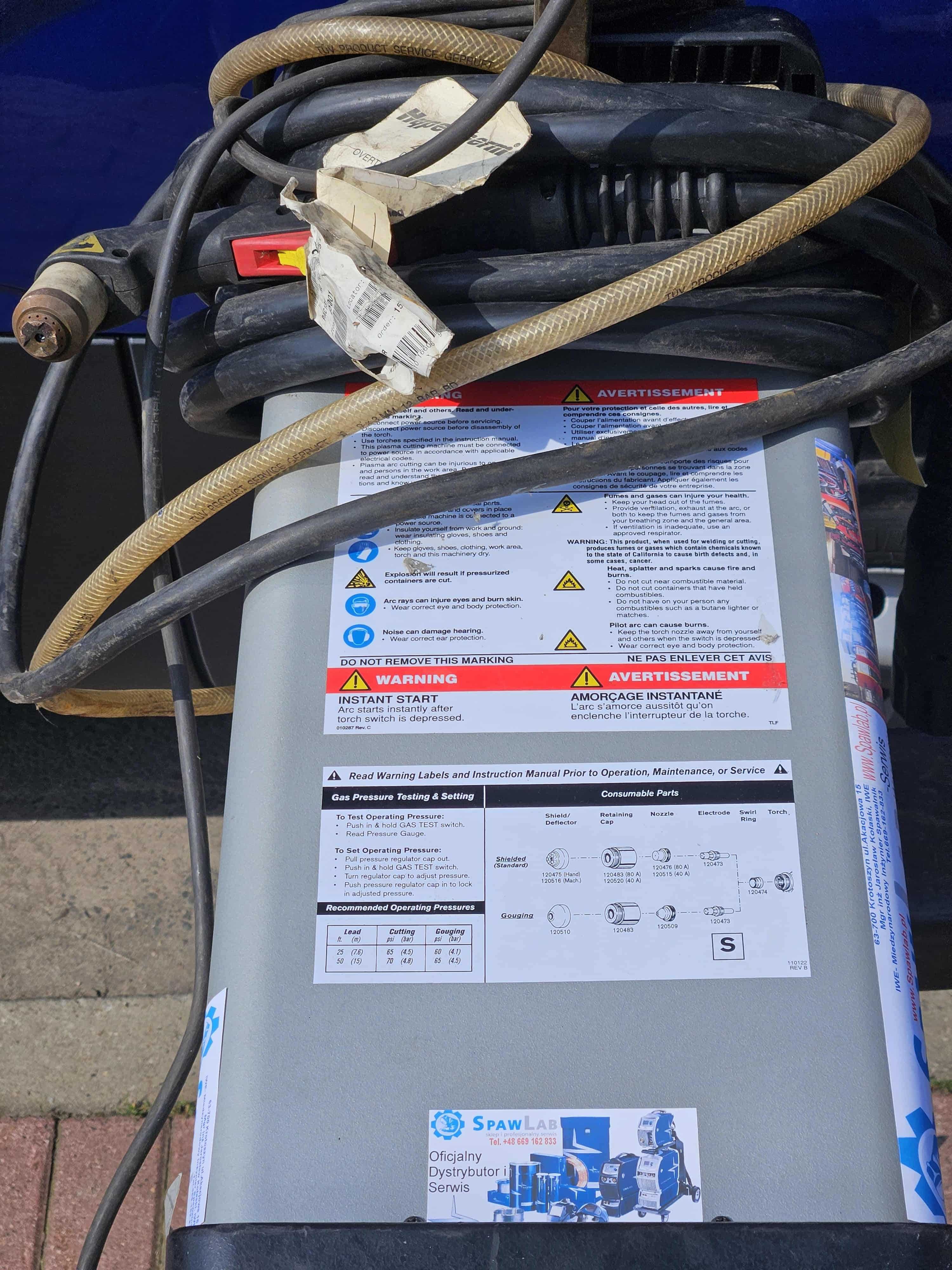 Przecinarka plazmowa Hypertherm Powermax 1100/ 80A Okaz/ Mało używany/